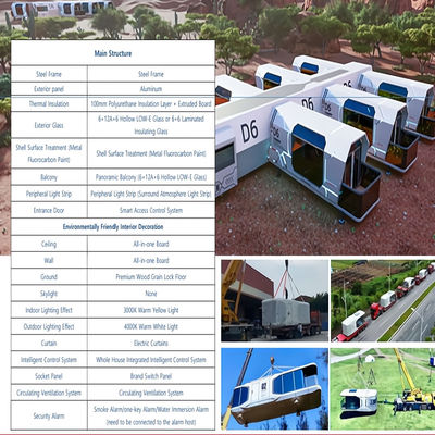 Prefab House Fast Install Steel Structure for Luxury Villa Space Capsule Container House