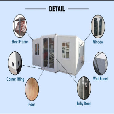 Electro Galvanized Steel Structure Expandable Container Houses with Kitchen Bathroom Shower